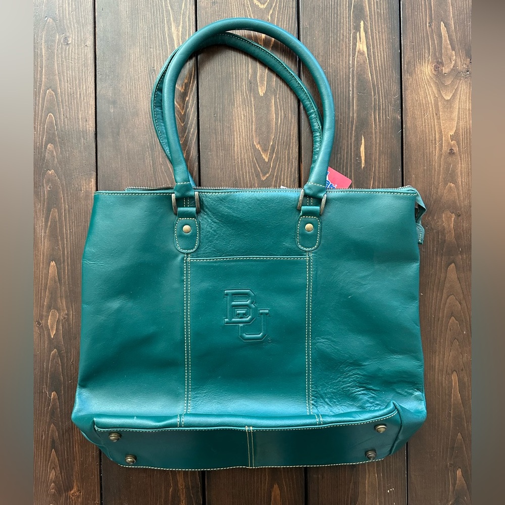 Large Green Baylor Gameday Tote Bag